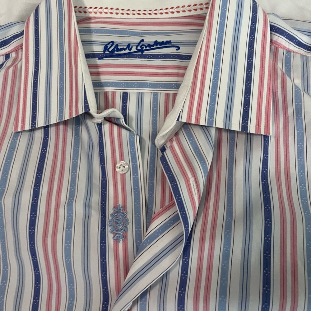Robert Graham Men's Multicolor Striped Button Down Shirt